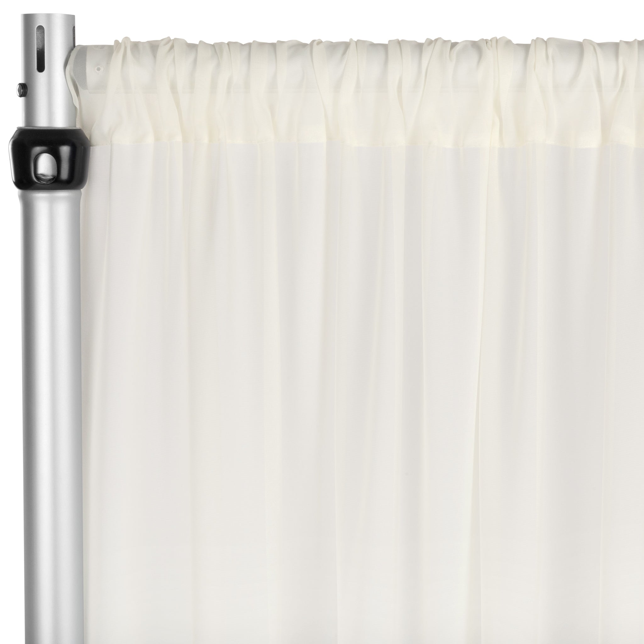 Chiffon Curtain Drape 14ft H x 118" W Panel - Ivory