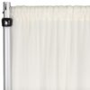 Chiffon Curtain Drape 12ft H x 118" W Panel - Ivory