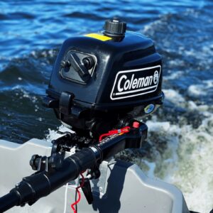 Alternative view of Coleman Powersports 5 HP 4 Stroke Outboard Boat Motor with Easy Pull Start F5BMS