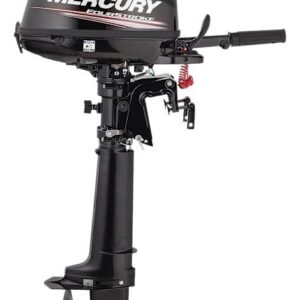 Alternative view of Mercury 5hp Tiller FourStroke Outboard Motor – 15″ Shaft, Manual Tilt/Trim, Manual Start