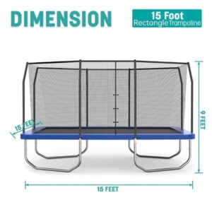 Alternative view of Skywalker 15′ x 9′ Rectangle Trampoline