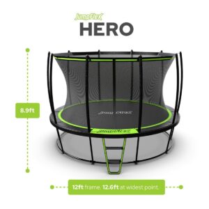 Alternative view of JumpFlex Hero Round Outdoor Backyard Trampoline