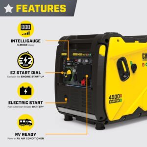 Alternative view of Champion 4,500-Watt Portable Dual Fuel Inverter Generator 200991