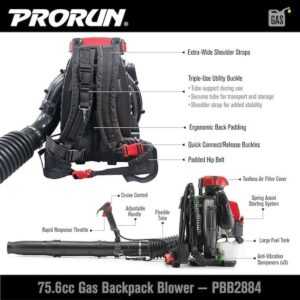 Alternative view of PRORUN PBB2884 Gas Backpack Leaf Blower