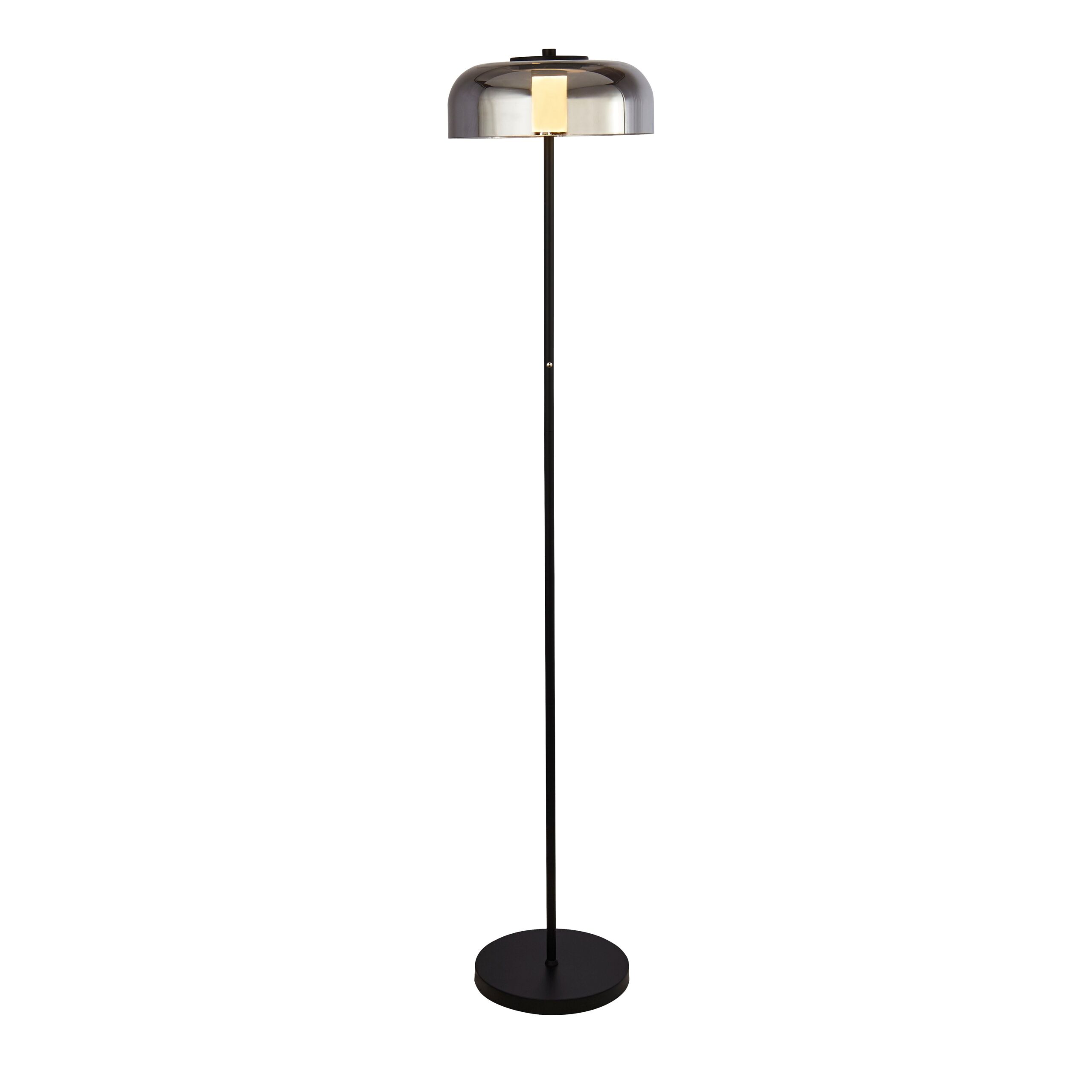 Frisbee Smoked Glass LED Floor Lamp