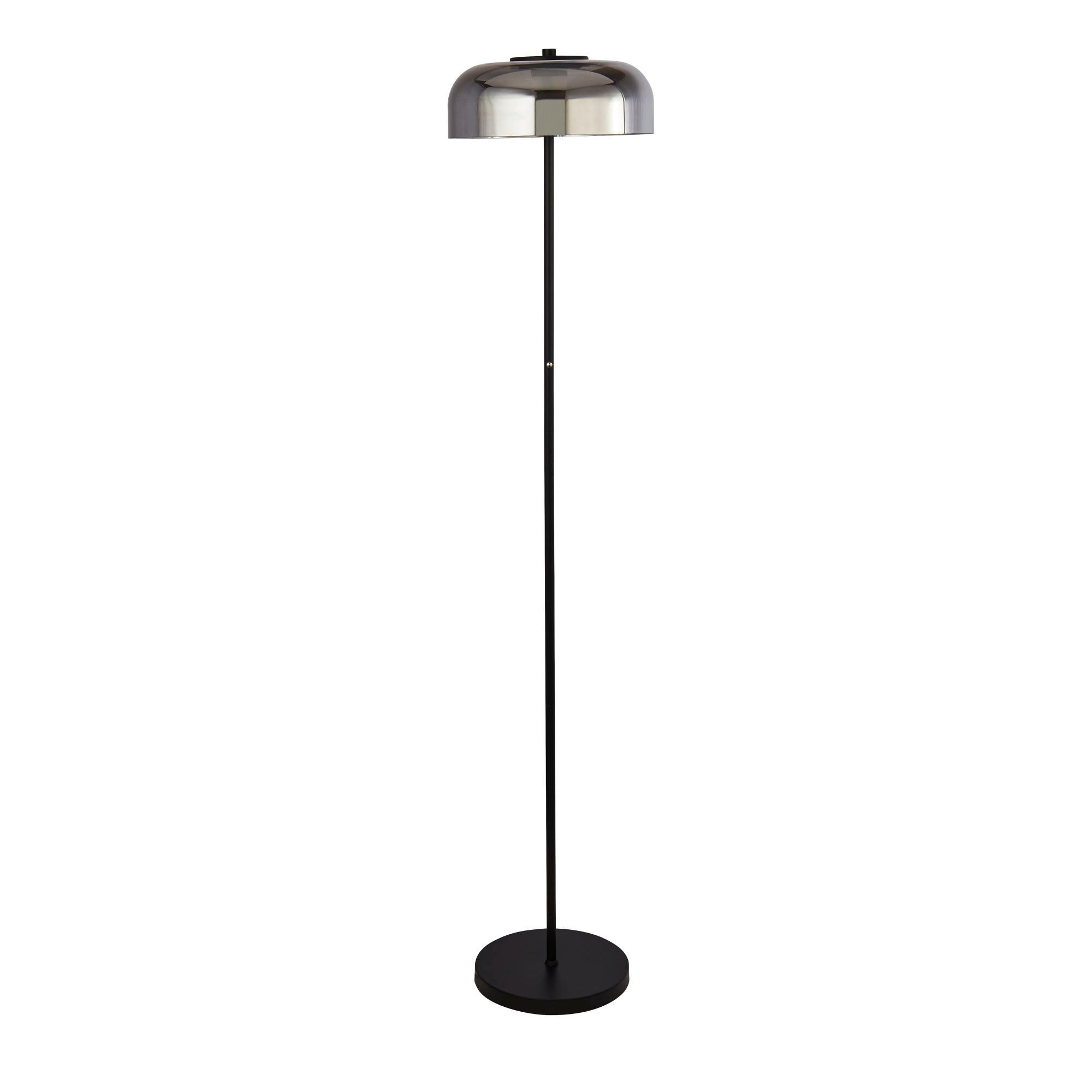 Frisbee Smoked Glass LED Floor Lamp - Image 2