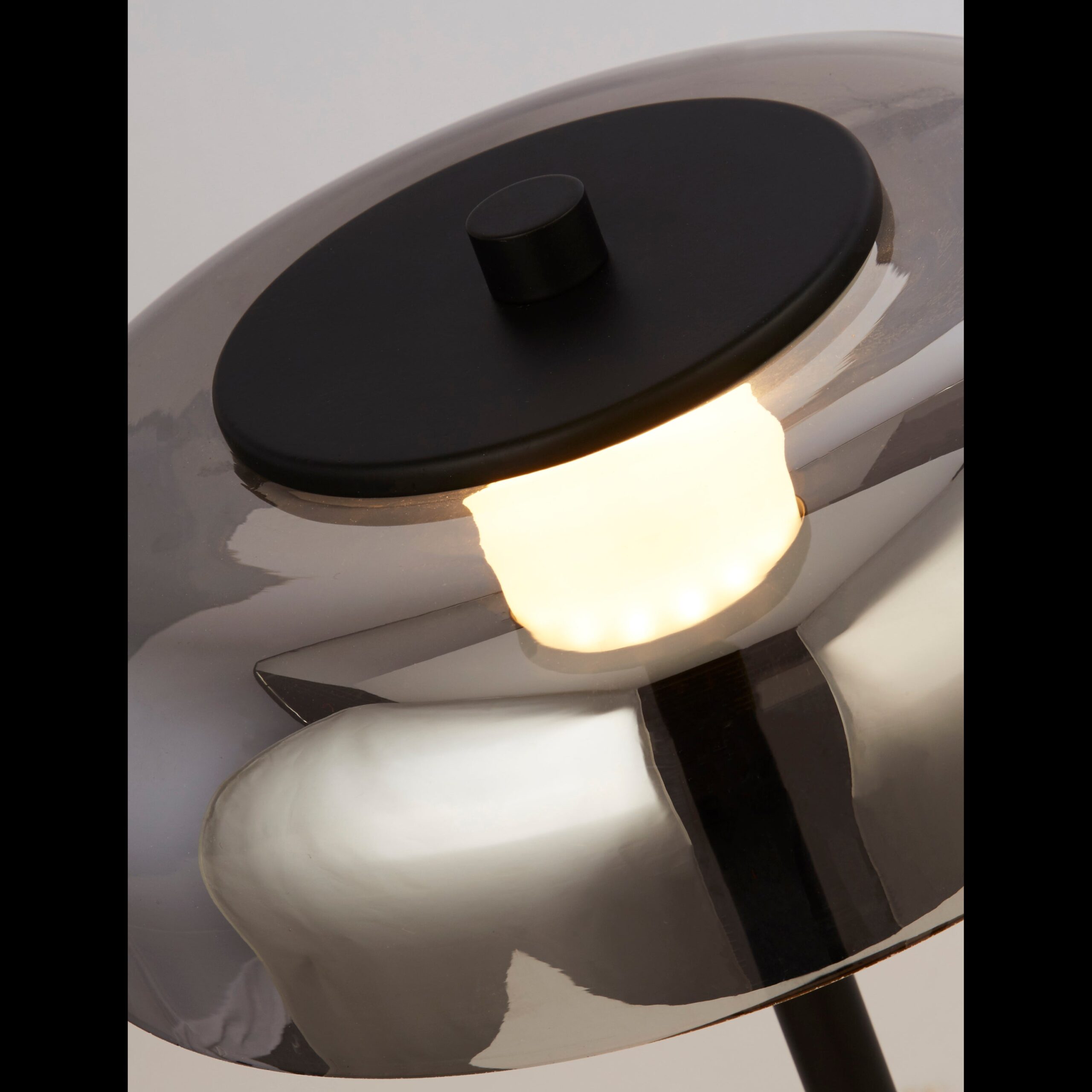 Frisbee Smoked Glass LED Floor Lamp - Image 3
