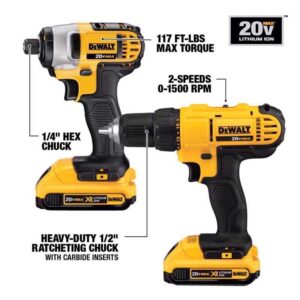 Alternative view of 20-Volt MAX Lithium-Ion Cordless 7-Tool Combo Kit with 2.0 Ah Battery, 5.0 Ah Battery and Charger