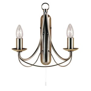 Maypole Antique Brass Double Wall Light