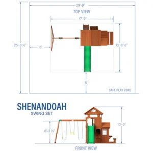 Alternative view of Backyard Discovery Shenandoah Cedar Wood Swing Set Slide