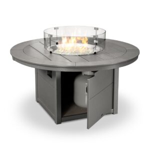 Alternative view of POLYWOOD 48″ Round Fire Pit Table