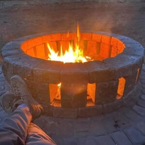 Alternative view of Stonehenge 58 in. x 16 in. Concrete Fire Pit Kit in Northwest Blend