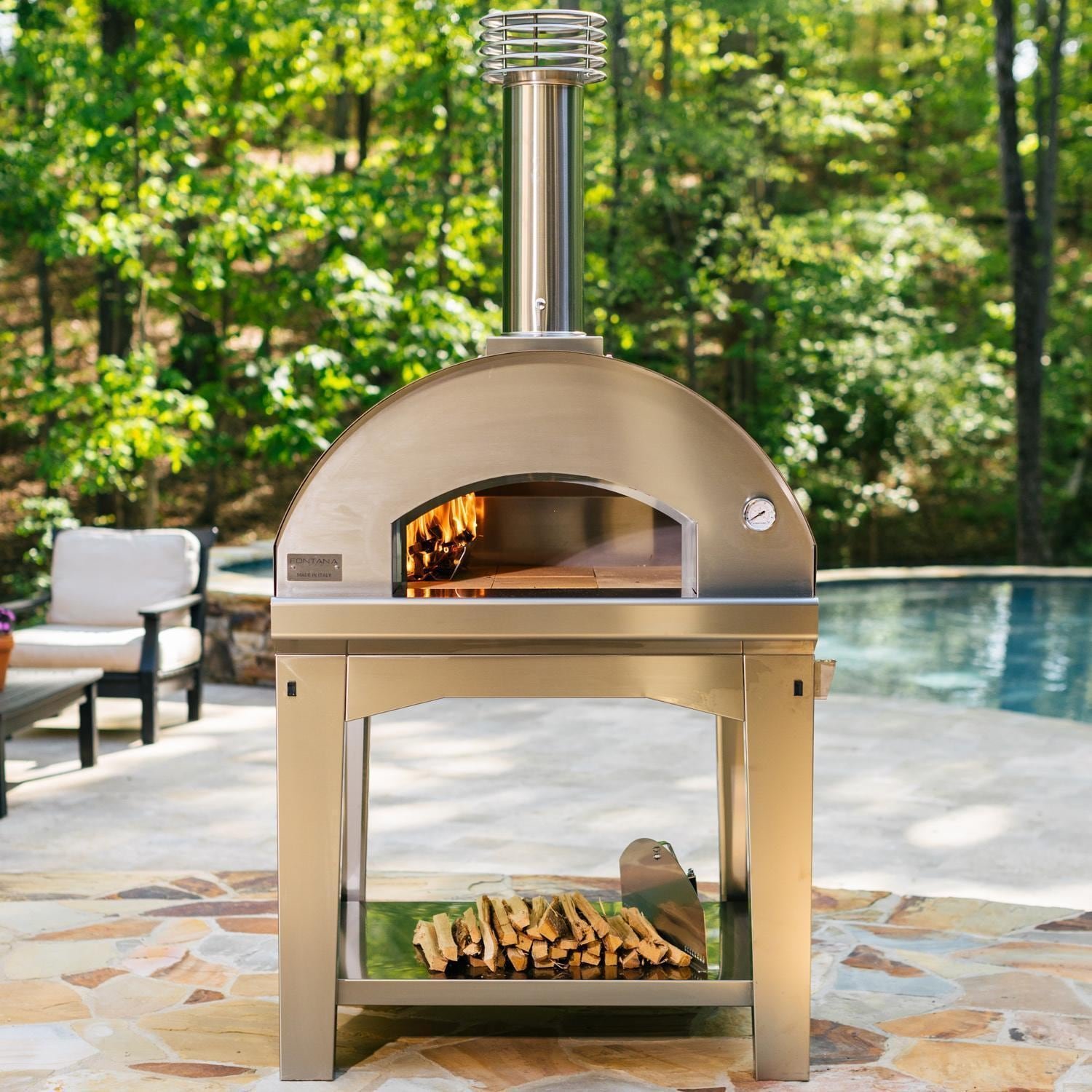 Fontana Forni Mangiafuoco Wood-Fired Pizza Oven – Anthracite – FTMF-A - Image 10
