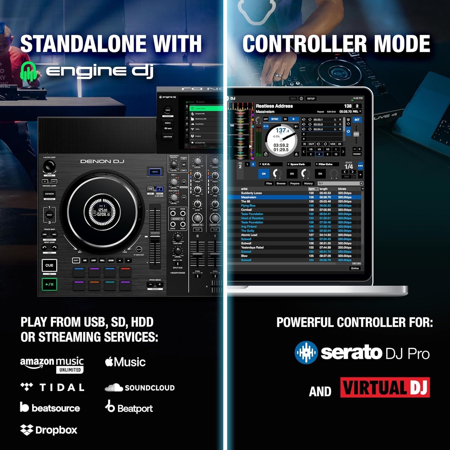 Denon DJ SC LIVE 4 4-Deck Standalone DJ - Image 4