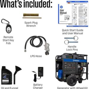 Alternative view of Westinghouse 28,000/20.000-Watt Tri-Fuel Portable Generator
