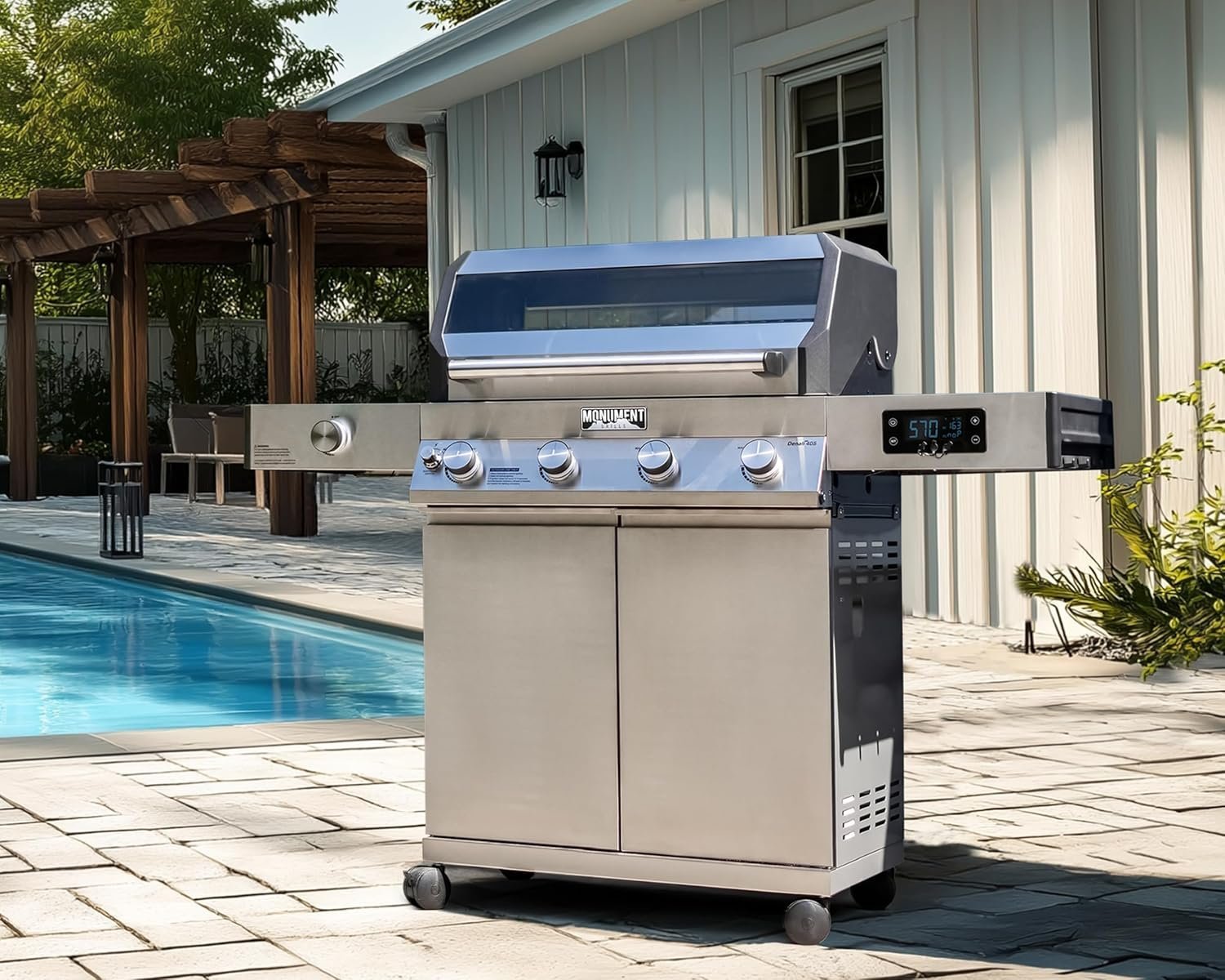 Monument Grills Eminence 405 |Tech Stainless Propane Gas Grill Eminence 405 & Cast Iron Cooking Plate - Image 5