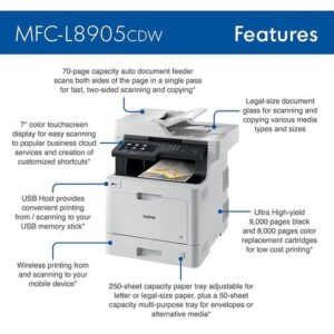 Alternative view of Brother MFC-L8905CDW Wireless Color Laser Printer