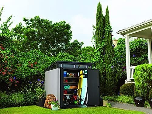 Keter Outdoor Storage Shed, for House, Patio & Yard, Plastic Resin, Artisan, 7×7 Ft, Gray - Image 10