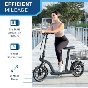 Alternative view of Hiboy MAX Pro Electric Scooter, 46.6 Mi Long Range, 22 MPH Power by 650W MAX Motor, 11” Pneumatic Tires, Split Hub Design, Dual Suspension, 265lbs MAX Load, Commuting Electric Scooter for Adults