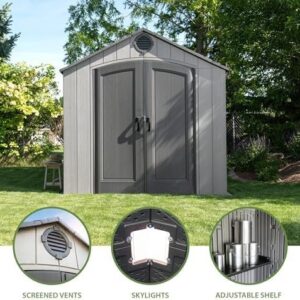Alternative view of Lifetime Outdoor Storage Shed, 8 x 10 Foot, Gray