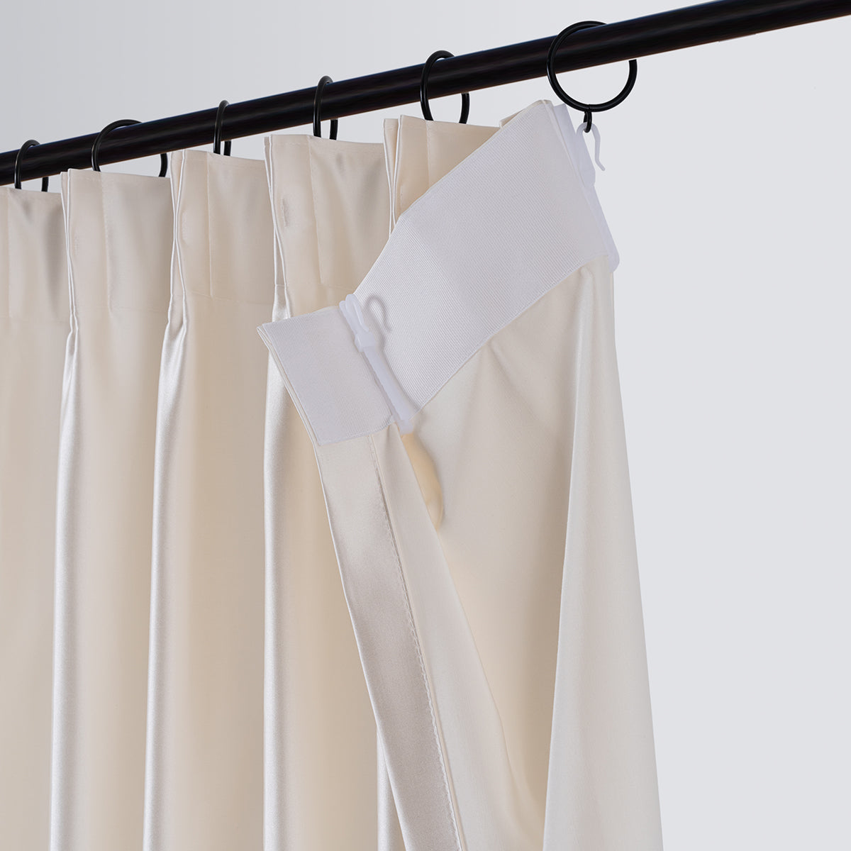 Muse Silk Cotton Curtains Glitter Luxury Lightweight Classic Custom Drapes | Sage Green - Image 6