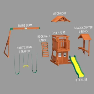 Alternative view of Backyard Discovery Tanglewood Cedar Wood Swing Set