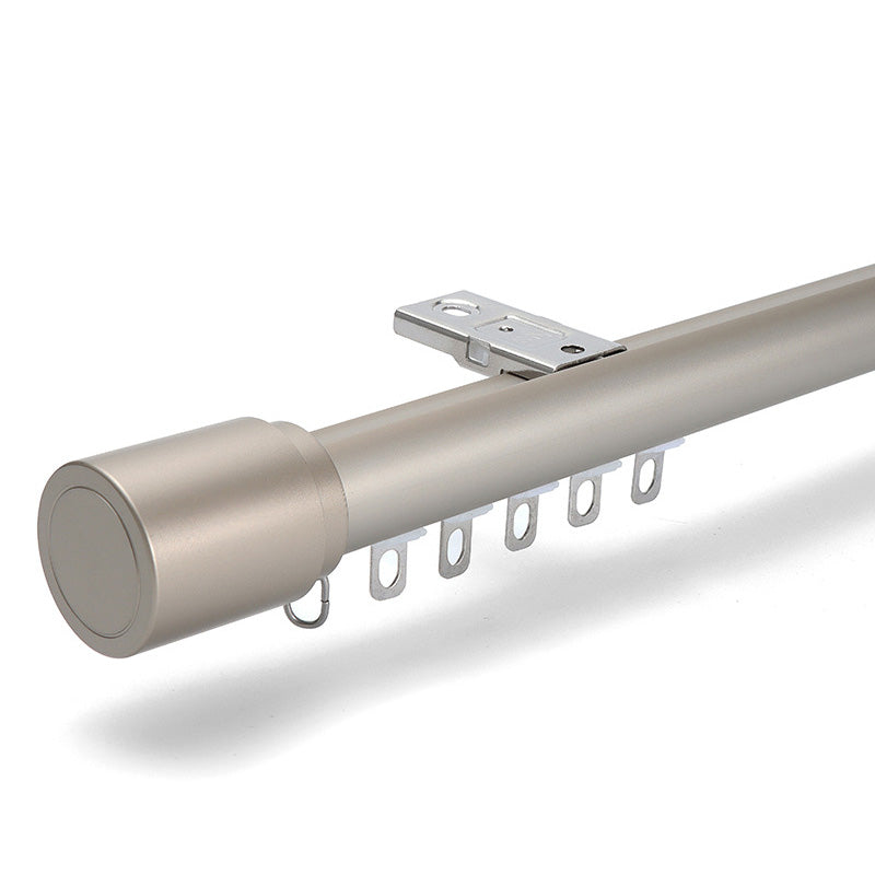 Custom Single / Double Curtain Track Rod Traverse Rod with Hooks for Windows Heavy Duty - Image 5