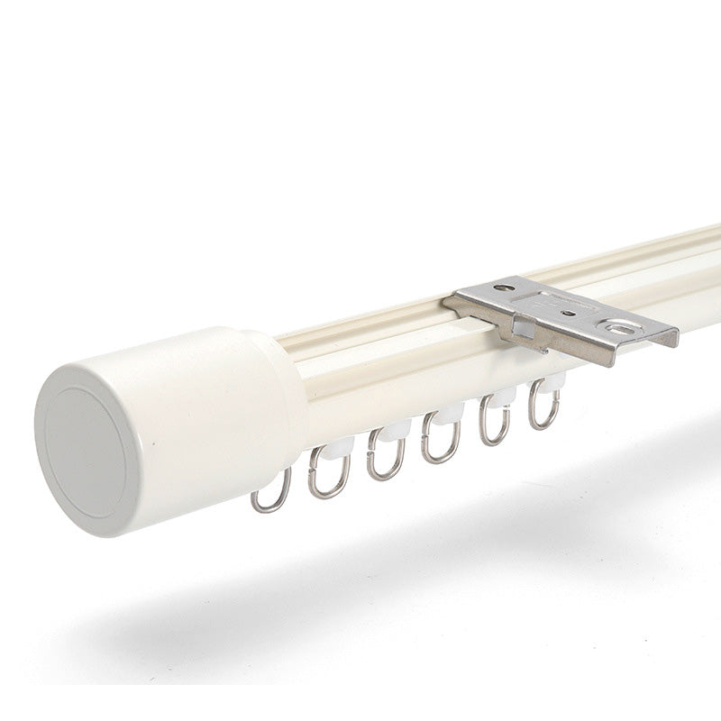 Custom Single / Double Curtain Track Rod Traverse Rod with Hooks for Windows Heavy Duty - Image 6