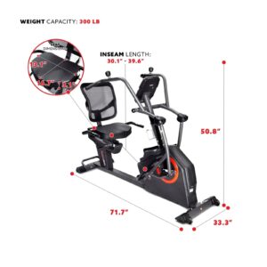 Alternative view of Sunny Health & Fitness Smart Recumbent Cross Trainer Elliptical Exercise Bike