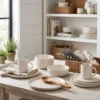 GUEST_79489e1d-20f8-464d-9bc5-99bad9cc2cde 12-Piece Stoneware Dinnerware Set | Matte Glaze Plates & Bowls Set for 4