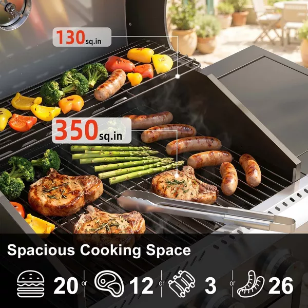 GUEST_c24477e3-c1f1-4846-adde-8a3733a13ba7 3-Burner Propane Gas Grill with Side Burner | 34,000 BTU Outdoor BBQ Grill