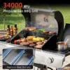 GUEST_c608fa4b-71e7-487a-851d-bdf746097448 3-Burner Propane Gas Grill with Side Burner | 34,000 BTU Outdoor BBQ Grill