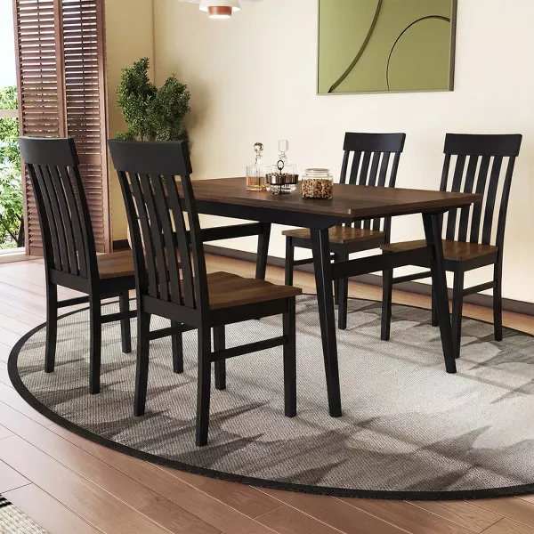 GUEST_e22bcbe7-a7e9-4800-8dd2-5e7700e63337 Costway Dining Chairs Set of 2 | Wooden Dining Chairs with High Back & Rubber Wood Legs