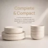 GUEST_e6f67565-bbac-4357-b349-e39581c3e683 12-Piece Stoneware Dinnerware Set | Matte Glaze Plates & Bowls Set for 4