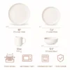 GUEST_f1e65b55-5069-46c5-b7d1-73ab324ded78 12-Piece Stoneware Dinnerware Set | Matte Glaze Plates & Bowls Set for 4