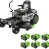 1-414-1.webp EGO Power+ Electric Riding Lawn Mower, 52″ Deck with Zero Turn Radius, Includes (6) 56V 12.0Ah Batteries and Chargers – ZT5207L