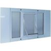 Ideal Pet Products Aluminum Sash Window Pet Door, Adjustable to Fit Window Widths from 33″ to 38″, Large 10-1/2” x 15” Flap Size