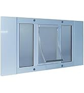 2e4b0e4a-cc9d-4a3d-bb39-1b7f9d905ef6.__AC_SR166182___.jpg Ideal Pet Products Aluminum Sash Window Pet Door, Adjustable to Fit Window Widths from 33″ to 38″, Large 10-1/2” x 15” Flap Size