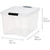 31J2-HEhDHL._AC_US100_.jpg IRIS USA 40 QT Plastic Storage Box with Lid and Latches – 6 Pack – BPA-Free, See-Through Organizing Solution, Durable Nestable Stackable Containers, Secure Pull Handle – Clear