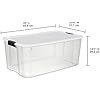 31Kkw6tB5RL._AC_US100_.jpg Sterilite 4-Pack Ultra Latching Box, Storage Bins with Lids, Clear Plastic, 116 Quart – Heavy-Duty Organizing Containers for Closet, Bathroom, and Office