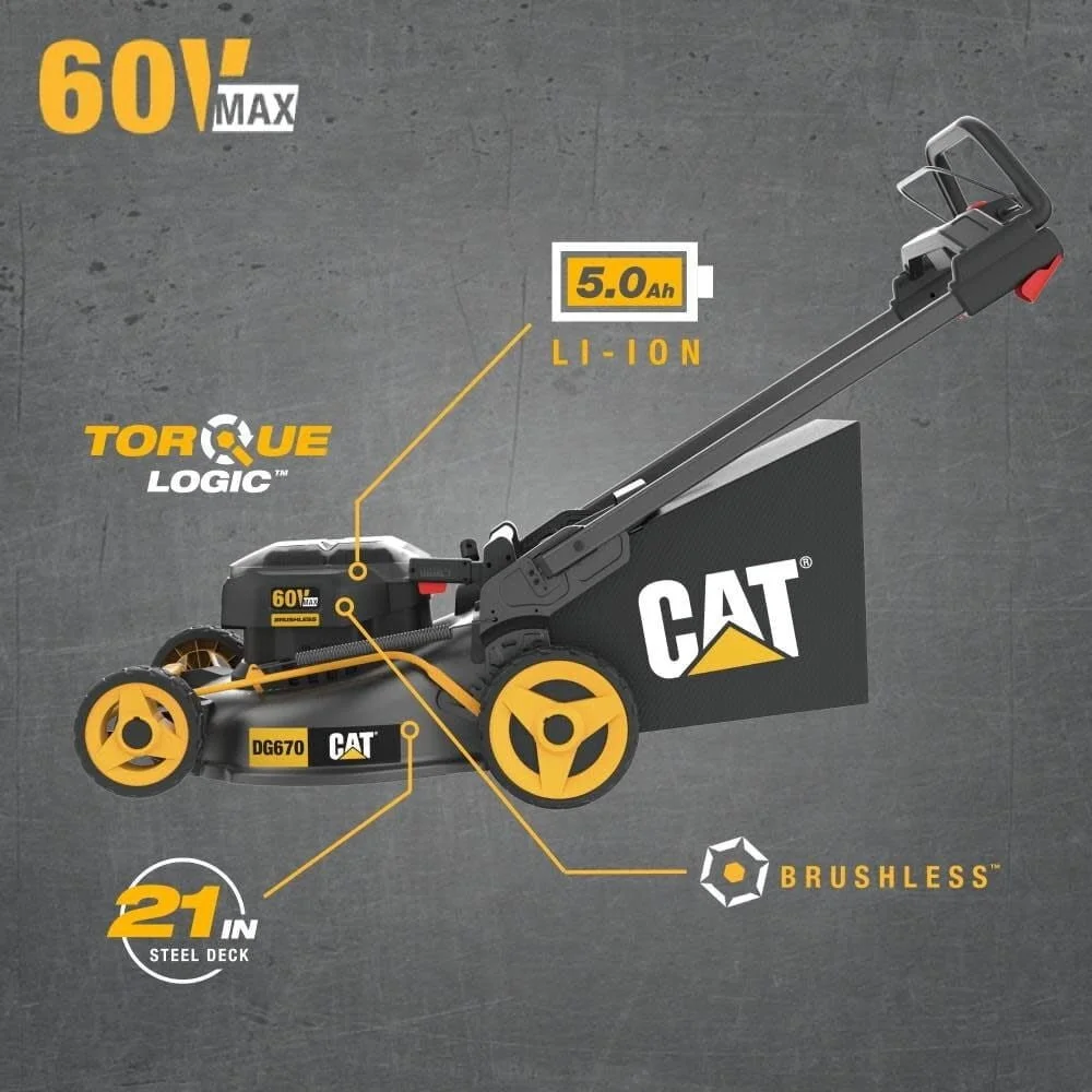 Cat 60V 21In Brushless Lawn Mower Kits.