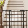 Cumbor 36″ Extra Tall Baby Gate for Dogs and Kids with Wide 2-Way Door, 29.7″- 46″ Width, and Auto Close Personal Safety for Babies and Pets, Fits Doorways, Stairs, and Entryways, Black