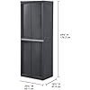 Sterilite 4 Shelf Cabinet, Heavy Duty and Easy to Assemble Plastic Storage Unit, Organize Bins in the Garage, Basement, Attic, Mudroom, Gray, 1-pack