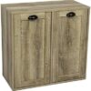 41Or0aX7RuL._AC_.jpg Household Essentials Laundry Sorter Cabinet, Oak Finish