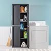 Sterilite 4 Shelf Cabinet, Heavy Duty and Easy to Assemble Plastic Storage Unit, Organize Bins in the Garage, Basement, Attic, Mudroom, Gray, 1-pack