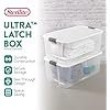 41YM0sYqoAL._AC_US100_.jpg Sterilite 4-Pack Ultra Latching Box, Storage Bins with Lids, Clear Plastic, 116 Quart – Heavy-Duty Organizing Containers for Closet, Bathroom, and Office