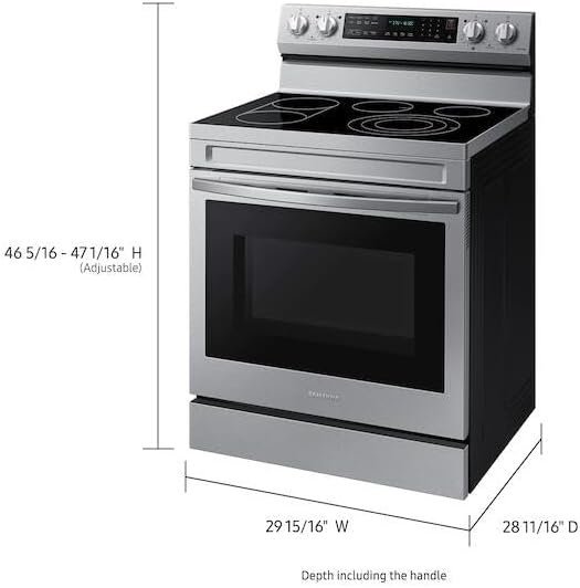 Samsung 6.3 cu. ft. Smart Freestanding Electric Range with No-Preheat Air Fry NE63A6711SS