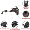 Sunny Health and Fitness Obsidian Surge Water Rowing Machines.
