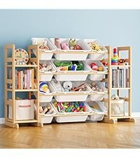 512d7V1js5L.__AC_SR200225___.jpg SpaceAid Toy Storage Organizer with 6 Shelves and 12 Bins, Bookshelf/Bookcase, Kids Bin Shelf, Toys Box for Playroom Organization for Bedroom & Room Decor, White, 52.3″ W