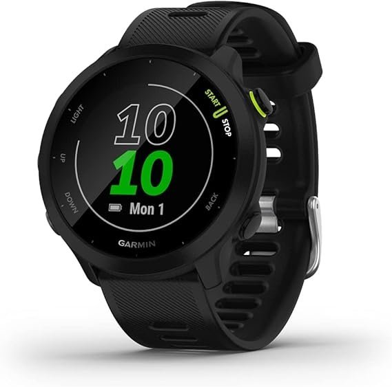 518z0My1ZlS._AC_SX569_.jpg Garmin Forerunner 55, GPS Running Watch with Daily Suggested Workouts, Up to 2 Weeks of Battery Life, Black – 010-02562-00
